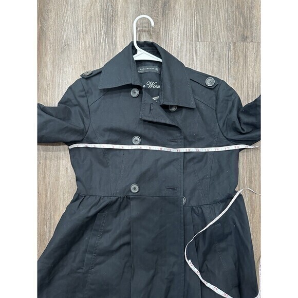 Zara Black Fitted Blazer Dress, Size Medium Pocket Belted - Picture 8 of 9